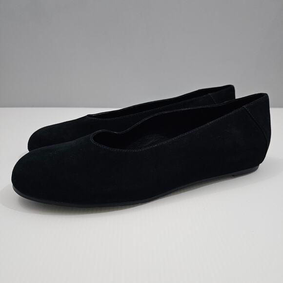 NEW Eileen Fisher Una 2 Flat Womens 10 Black Suede Slip On Hidden Wedge Comfort - Picture 13 of 13